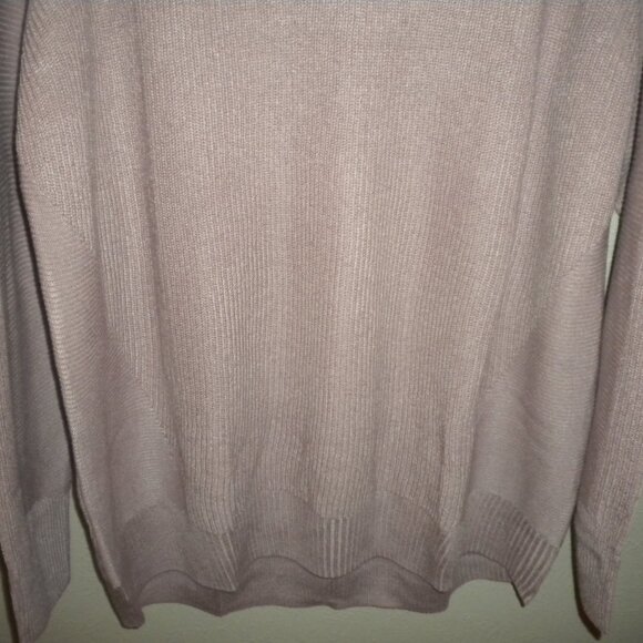 Matty M Women's Plus Size 2X Mauve Rib Stitch V Neck Sweater NWT - Picture 5 of 6